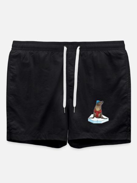 Seal Ice Plaice - Swim Trunks - black