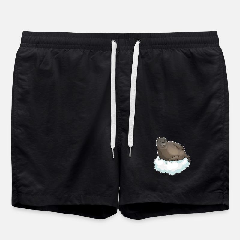 Seal Clouds - Swim Trunks - black