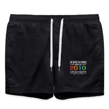 2010 - Born 2010 - Year of birth 2010 - Swim Trunks - black - Front - AI Model Male 185 light (185cm)