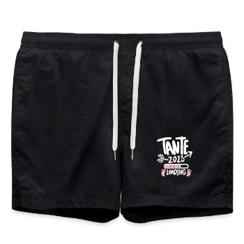 Tante 2023 - Tante werden - Tante Geschenk - Badeshorts - Schwarz - Vorne - AI Model Male 185 light (185cm)
