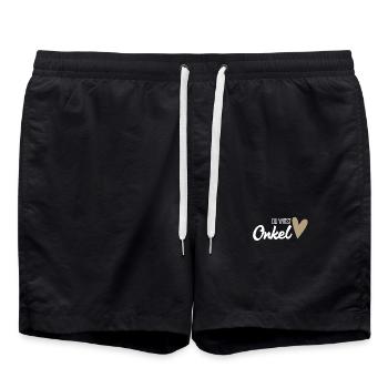 Onkel werden - Du wirst Onkel - Badeshorts - Schwarz - Vorne - AI Model Male 185 light (185cm)