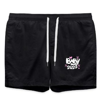 Bébé 2023 - Naissance Enceinte 2023 Grossesse - Short de bain - noir - Devant - AI Model Male 185 light (185cm)