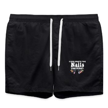 I create the nails you want manicure - Swim Trunks - black - Front - AI Model Male 185 light (185cm)