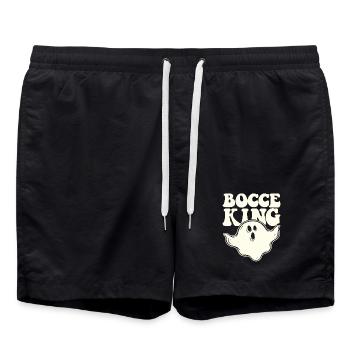 Bocce King Boulekugel Halloween Kostüm Boule Bocce - Badeshorts - Schwarz - Vorne - AI Model Male 185 light (185cm)