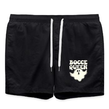Bocce Queen Boulekugel Halloween Kostüm Boule - Badeshorts - Schwarz - Vorne - AI Model Male 185 light (185cm)