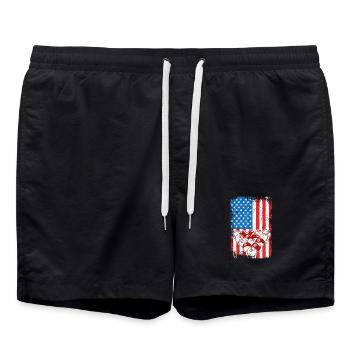 4 July Billiards - Swim Trunks - black - Front - AI Model Male 185 light (185cm)