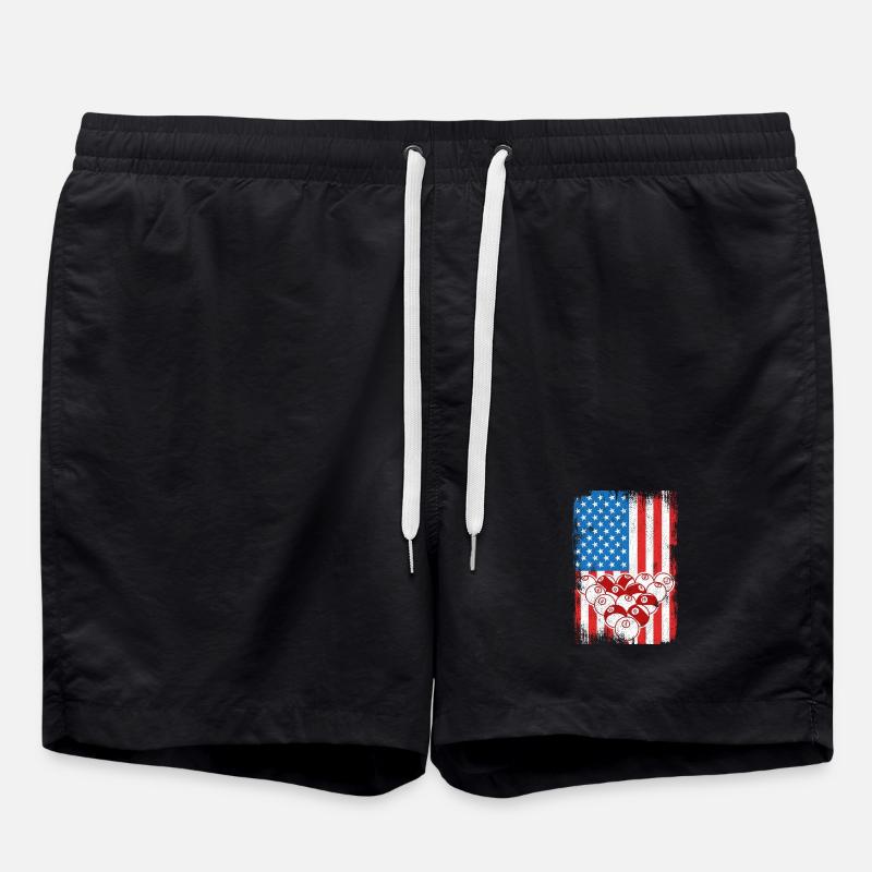 4. Juli Billard - Badeshorts - Schwarz