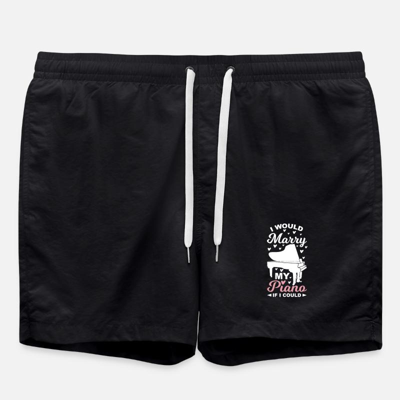 Piano Lover Wit - Swim Trunks - black