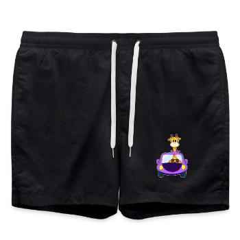 Giraffe Auto - Badeshorts - Schwarz - Vorne - AI Model Male 185 light (185cm)