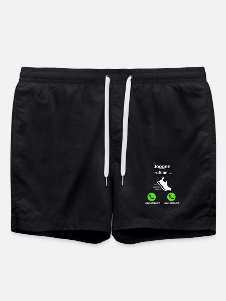 Joggen ruft an - annehmen oder annehmen? - Badeshorts - Schwarz