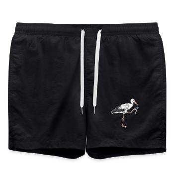 Storch Dart Dartpfeil - Badeshorts - Schwarz - Vorne - AI Model Male 185 light (185cm)