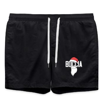 Boccia Player Santa Claus Balls Boccia - Swim Trunks - black - Front - AI Model Male 185 light (185cm)