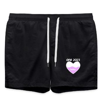 Opa 2023 loading - Opa werden - Bald Opa - Badeshorts - Schwarz - Vorne - AI Model Male 185 light (185cm)