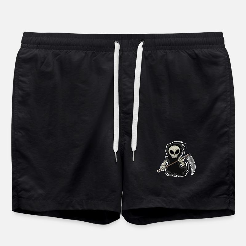 Grim Reaper with scythe - Swim Trunks - black