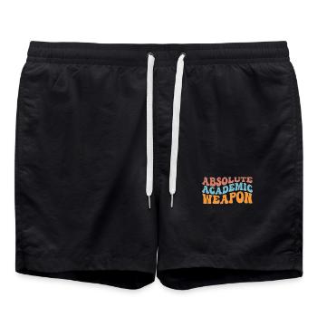 Studenten Absolute Academic Weapon - Badeshorts - Schwarz - Vorne - AI Model Male 185 light (185cm)