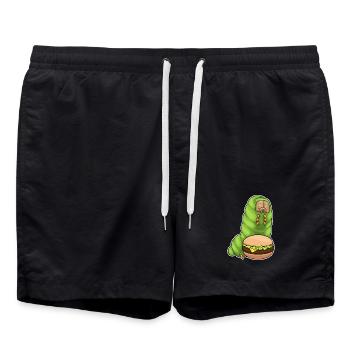 Caterpillar Cheeseburger - Swim Trunks - black - Front - AI Model Male 185 light (185cm)