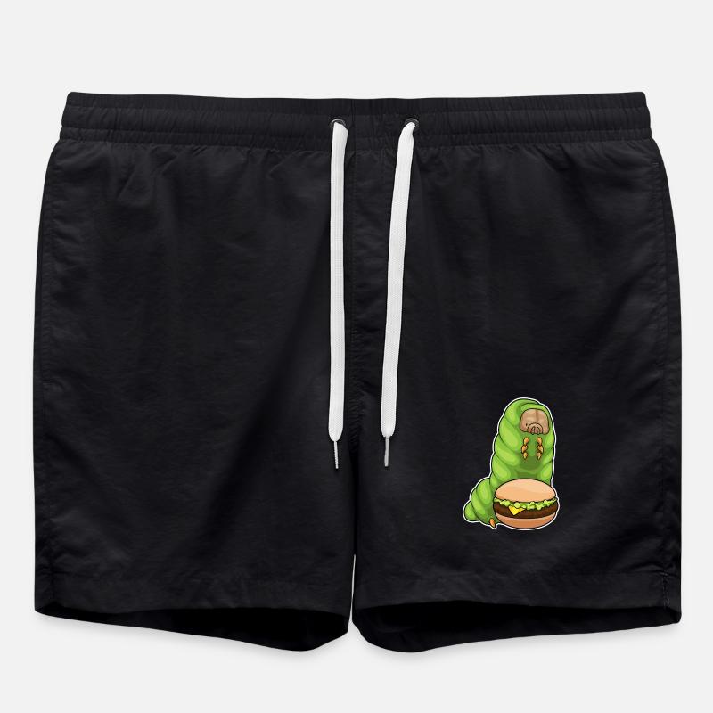 Raupe Cheeseburger - Badeshorts - Schwarz