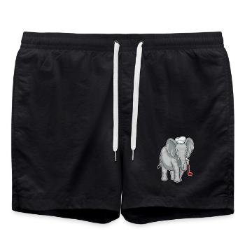 Cuillère cuisinière éléphant - Short de bain - noir - Devant - AI Model Male 185 light (185cm)