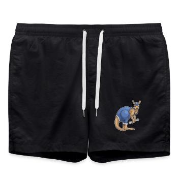 Kangaroo Mechanic Wrench Workshop - Swim Trunks - black - Front - AI Model Male 185 light (185cm)