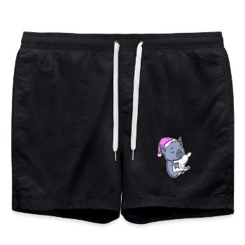 Chauve-souris - Short de bain - noir - Devant - AI Model Male 185 light (185cm)