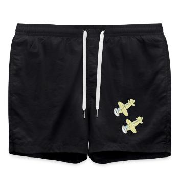 Avion 2x - Short de bain - noir - Devant - AI Model Male 185 light (185cm)