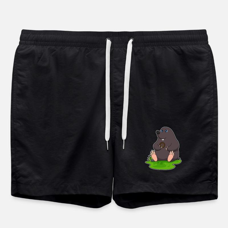 Taupe beignet - Short de bain - noir