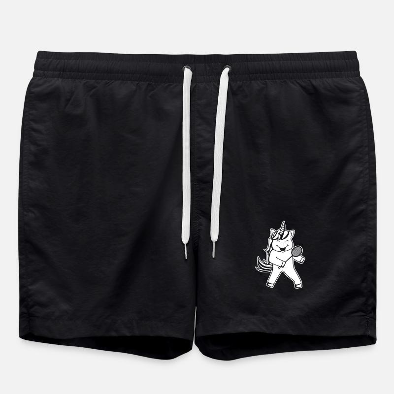 Unicorn Badminton - Swim Trunks - black