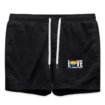 Saint-Valentin, Saint-Valentin, Saint-Valentin - Short de bain - noir - Devant - AI Model Male 185 light (185cm)