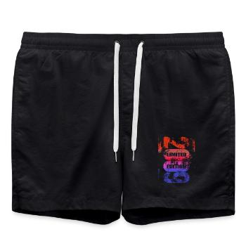 Limited Edition 2009 | Birthday - Vintage 2009 - Swim Trunks - black - Front - AI Model Male 185 light (185cm)