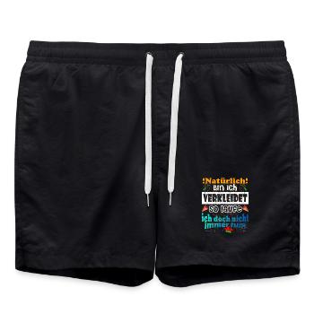 Kostüm Natürlich Verkleidet - Badeshorts - Schwarz - Vorne - AI Model Male 185 light (185cm)