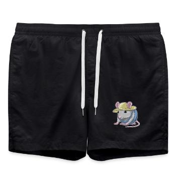 Ferme des Éleveurs de souris - Short de bain - noir - Devant - AI Model Male 185 light (185cm)