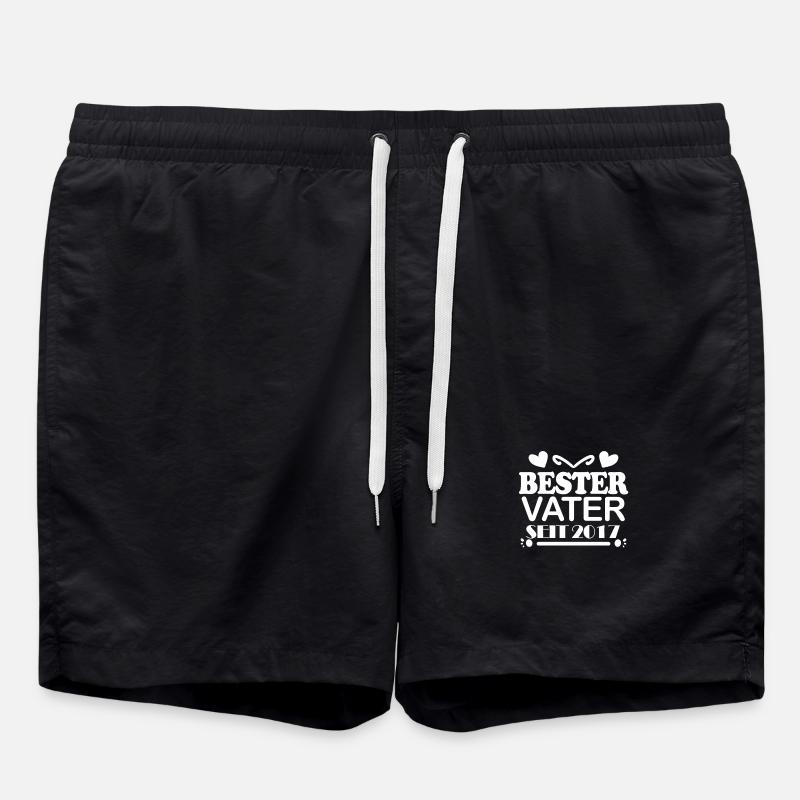 Bester Vater seit 2017 - Badeshorts - Schwarz