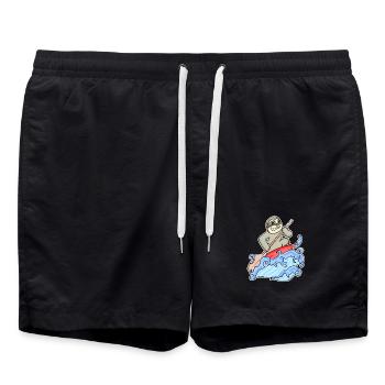 Stand Up Paddling Faultier - Badeshorts - Schwarz - Vorne - AI Model Male 185 light (185cm)