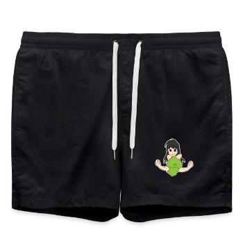 Anime - Swim Trunks - black - Front - AI Model Male 185 light (185cm)