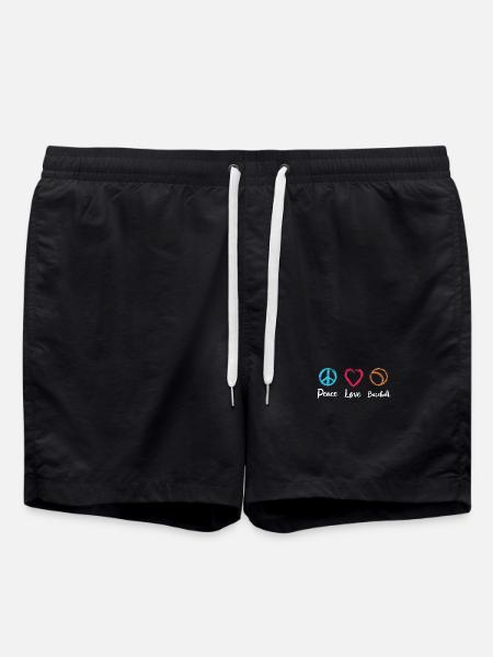 Baseball Liebe - Badeshorts - Schwarz