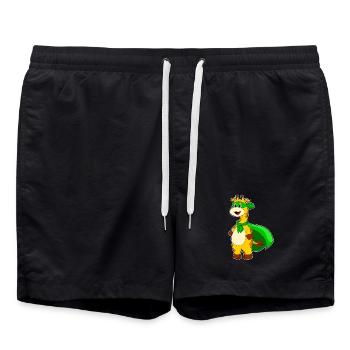 Cape de super-héros girafe - Short de bain - noir - Devant - AI Model Male 185 light (185cm)