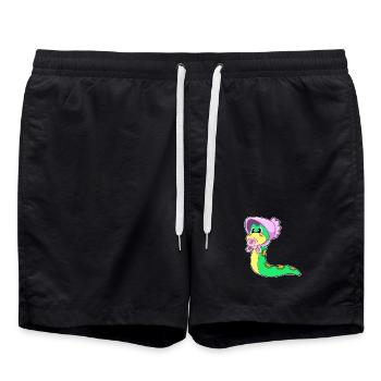 Schlange Baby Schnuller - Badeshorts - Schwarz - Vorne - AI Model Male 185 light (185cm)