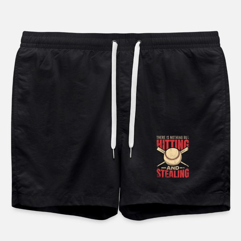Motivating baseball saying - Swim Trunks - black