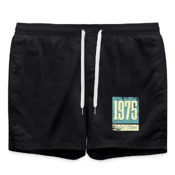 1975 Anniversaire de naissance Année de naissance - Short de bain - noir - Devant - AI Model Male 185 light (185cm)