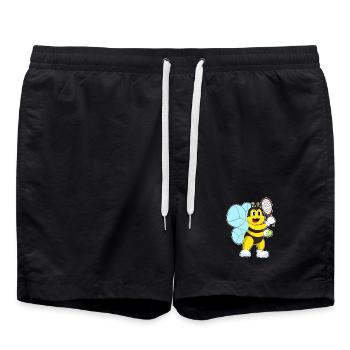 Bee Tennis Racket Sport - Swim Trunks - black - Front - AI Model Male 185 light (185cm)