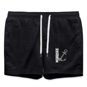 Nordsee - Badeshorts - Schwarz - Vorne - AI Model Male 185 light (185cm)