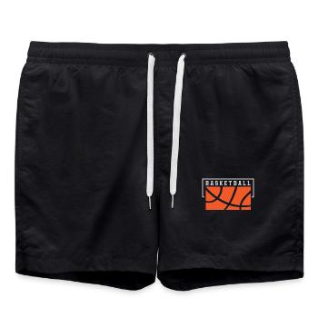 Basketball basketball players - Swim Trunks - black - Front - AI Model Male 185 light (185cm)