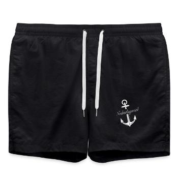 Neuharlingersiel - Badeshorts - Schwarz - Vorne - AI Model Male 185 light (185cm)