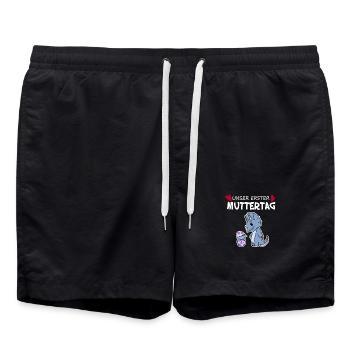 Muttertag - erster Muttertag Geschenk - Badeshorts - Schwarz - Vorne - AI Model Male 185 light (185cm)
