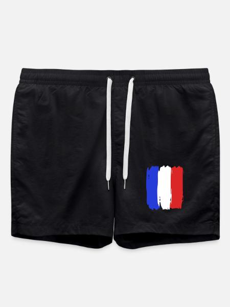 Drapeau France Tricolore - Short de bain - noir