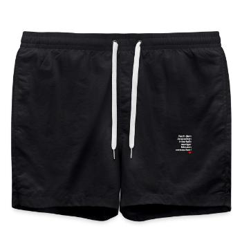 Nach Dem Auspacken Innerhalb Minuten Vernaschen - Badeshorts - Schwarz - Vorne - AI Model Male 185 light (185cm)