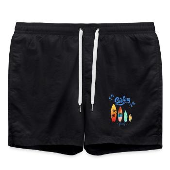 Surfing Family - Family Surfing Apparel - Badeshorts - Schwarz - Vorne - AI Model Male 185 light (185cm)