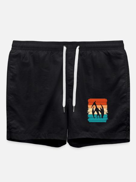 Pteranodon Dino Dinosaur - Swim Trunks - black