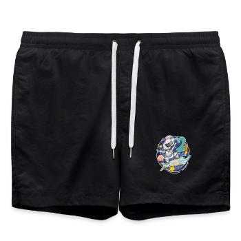 2 Years Birthday Boy Gift - Swim Trunks - black - Front - AI Model Male 185 light (185cm)