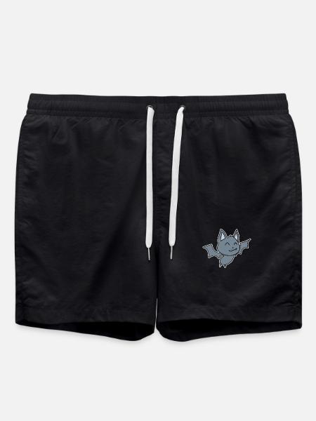 Bat Kids Motif - Short de bain - noir